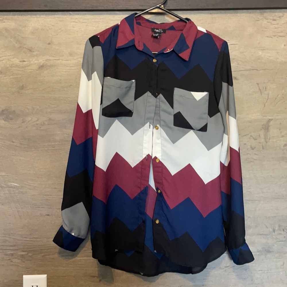 Long sleeve button down blouse